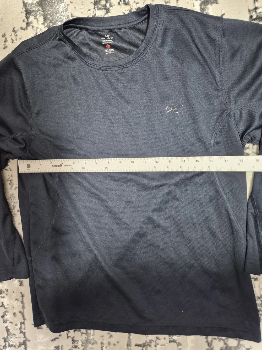 Arc'teryx Cormac Crew Neck Long Sleeve Shirt BLUE LONG SLEEVE MOIST WICKING M